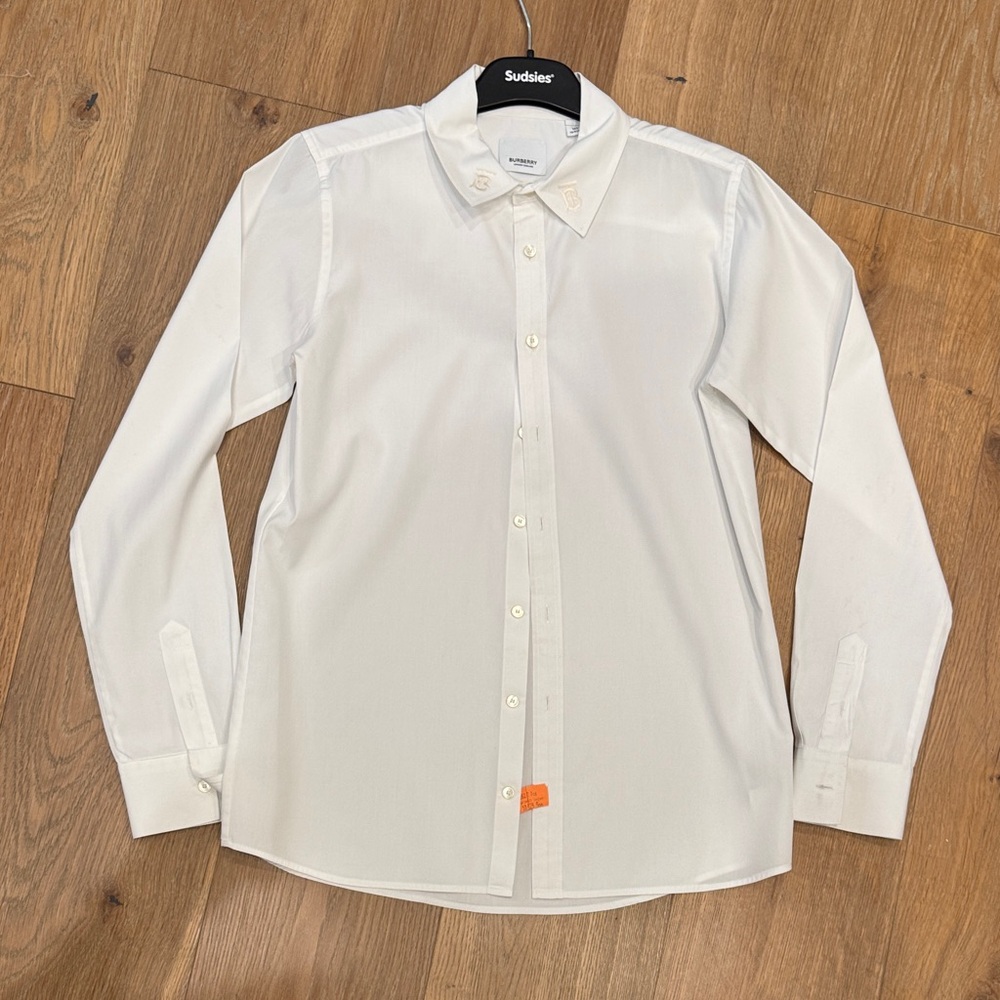 Burberry White Kids Button Down Shirt